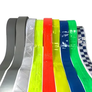 China Vervaardigen Hoge Zichtbaarheid EN471 PVC Clear Adhesive Waarschuwing Reflecterende Tape