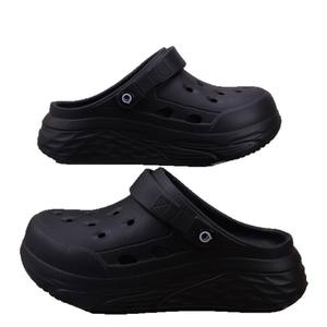 Sabots à plateforme vert clair pour femmes, hauteur de talon 3 cm, chaussures Crocs antidérapantes pour toutes les saisons - Product Image 3