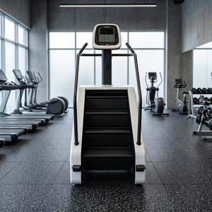 Escaladora Eléctrica Blanca Moderna con Estructura de Acero Estable, Máquina para Pérdida de Peso para Gimnasios - Product Image 3