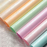 Papier d'emballage pour fleurs de haute qualité, 26 GSM, 50*70 cm, double face, lueur nacrée, imperméable, papier de soie pour emballage cadeau de fleurs