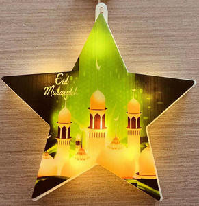 2025 nouveau Eid Mubarak décoration lumière LED étoile lune pendentif <span class=keywords><strong>château</strong></span> en forme de lumières suspendues - Product Image 5