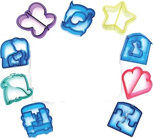 Fiambrera Accesorios para niños Lindos cortadores de sándwich de plástico con hojas Utensilios para cortar verduras y frutas - Product Image 3