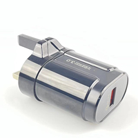 Pengisi Daya Dinding USB Pengisian Cepat Tahan Api 18W UK QC3.0 OTP Terlaris 2026 dengan Colokan EU/US