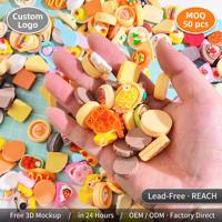 Gommes en forme de nourriture miniatures en gros : Gommes mignonnes en forme de pain, pâtisserie, sushi, dessert pour enfants, fournitures scolaires, récompense de classe, cadeau