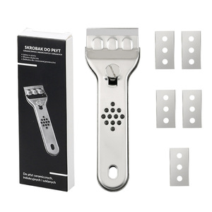 Outil multifonctionnel de <span class=keywords><strong>grattoir</strong></span> à lame en plastique de poche <span class=keywords><strong>pour</strong></span> plaques de cuisson à <span class=keywords><strong>induction</strong></span> en céramique de cuisine - Product Image 1