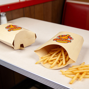 Envases <span class=keywords><strong>de</strong></span> Papel Kraft para Comida Rápida, Impresos Personalizados, Desechables, a Bajo Precio, para Papas Fritas, con Cuchara, para Niños, Material Escolar - Product Image 2