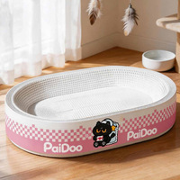 Carton blanc ondulé, griffoir pour chat, résistant aux rayures et à l'usure, nid pour chat surdimensionné