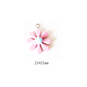 Kawaii Resin Little Daisy Sun Flower Charms pendenti per orecchini con decorazione fai da te portachiavi accessori per gioielli di moda - Product Image 4