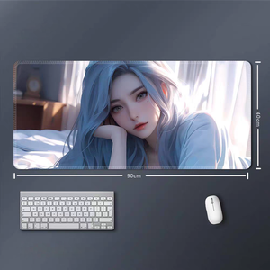 Extra <b>Large</b> Mouse Pad Featuring Sexy Cartoon Anime Girl Art Dedicated Gaming <b>Desk</b> Mat Cute Anime-Style Laptop Mouse Pad - Product Image 4