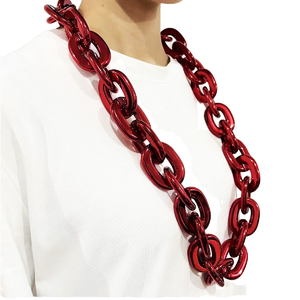 Chaîne à maillons en acrylique électroplaqué UV U.S American NFL DIY Collier d'équipe de style Hip Hop Grande chaîne - Product Image 5