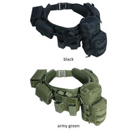 Sacoche de ceinture tactique premium pour chasse en extérieur, rembourrée et réglable, pour les passionnés de sport, avec étui pour holster