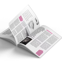 Haute Qualité A4 A5 A6 Mode Catalogue Brochures Plié Document Livre Impression Parfaite Reliure Papier Magazines