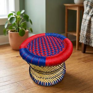 Tabouret et table en rotin indien moderne fait main, confortable, imperméable, écologique, pour l'extérieur, le jardin, l'appartement, l'hôtel, la ferme - Product Image 1