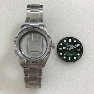 Caja de Reloj de Acero Inoxidable de 38 mm con Cristal de Zafiro para Movimientos NH35/<span class=keywords><strong>4R</strong></span>, Resistente al Agua, Negro, Verde, Azul, Modificación de Esfera de 31 mm - Product Image 4