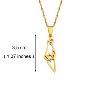 Collar con Colgante de Contorno del <span class=keywords><strong>Mapa</strong></span> de Israel de Inspire Jewelry, Hermoso Collar con Dije de Estrella de David Minimalista, Regalo Perfecto para Él y Ella - Product Image 5