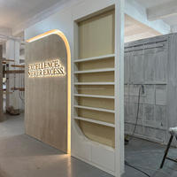 Vitrine de présentation pour salon de manucure, armoire, étagère, comptoir, solution de magasinage complète, design de boutiques