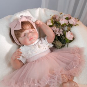 Muñecas Bebé Reborn Realistas <span class=keywords><strong>de</strong></span> 20 Pulgadas (50 cm), Dormidas, <span class=keywords><strong>de</strong></span> Silicona y Vinilo, Cuerpo Suave, Lindas Muñecas Reborn <span class=keywords><strong>para</strong></span> <span class=keywords><strong>Niñas</strong></span>, Regalos <span class=keywords><strong>de</strong></span> Cumpleaños - Product Image 1