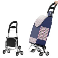 Chariot utilitaire pliable léger pour les courses, chariot portable pour les personnes âgées, pratique pour monter les escaliers