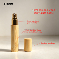Flacon de parfum double tête en bambou écologique, portable, rechargeable, roll-on, vaporisateur, flacon vide, logo gravé sur mesure, cosmétique de voyage, parfum