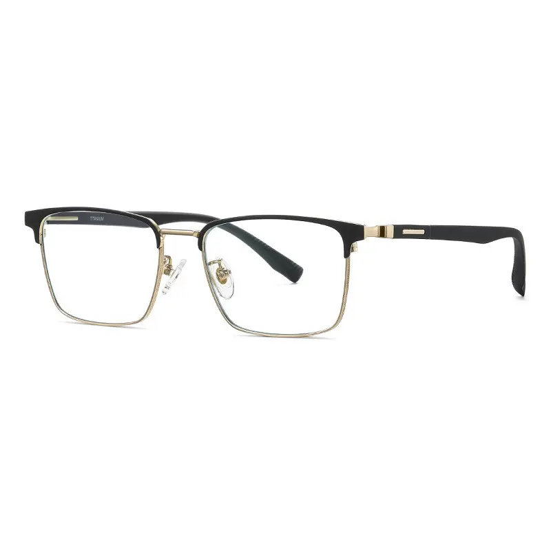 Özel el yapımı Vintage saf titanyum cam çerçeve gözlük optik gözlük gözlük çerçeveleri kadın erkek
