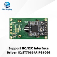 Écran d'affichage LCD COB LCM SCCdisplay JXD0802A-IIC Mode VA Interface IIC/I2C Haute luminosité Matrice de points 8x2 Rétroéclairage LED