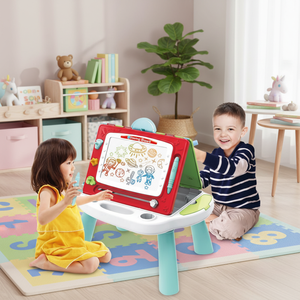 DIY Farbmalerei Abwischbare Magnetische Schreibtafel Doppelseitiger Kunststoff Kinder-Zeichentisch KSF Marke - Product Image 4