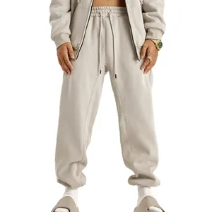겨울 345gsm 양털 Trackpants 유니섹스 Streetwear 고품질 솔리드 빈 두꺼운 코튼 야외 에센셜 남성 조깅 스웨트 팬츠