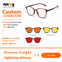 Nouvelles Lunettes Magnétiques Rétro à Grande Monture pour Femmes 2025 – Monture TR avec Clip Magnétique pour Myopie et Anti-Lumière Bleue