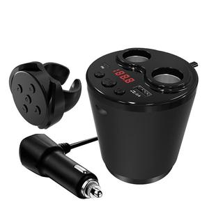 Transmisor FM para Auto, Cargador de Teléfono con Doble Encendedor, Amplificador, Reproductor MP3 con USB, Llamadas Manos Libres, Adaptador de Audio para Auto y Camión de 12V-24V - Product Image 1