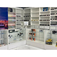 Bestseller LED-Glasvitrine mit Aluminiumrahmen für Rauchershops, Ladendisplay-Schrank mit Verstellbaren Regalen