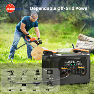 เครื่องกำเนิดไฟฟ้าพลังงานแสงอาทิตย์แบบพกพา 2400w 2000Wh สถานีไฟฟ้าพกพา ช่องเสียบ EU US 230V LiFePO4 สำหรับใช้ในครัวเรือนและกิจกรรมกลางแจ้ง - Product Image 4