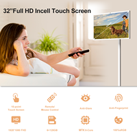Monitor Portátil con Pantalla Táctil y Ruedas de 21.5/24/32 Pulgadas, Pantalla LCD Inteligente para Uso en Ascensores, Recargable, Android 13, 1 Año de Garantía