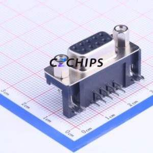 Z-SUBDRAF607A002 D-Sub/VGA Connector Bent Lead Through Hole Connector Female 9P Right Angle Insert 2 - Product Image 1