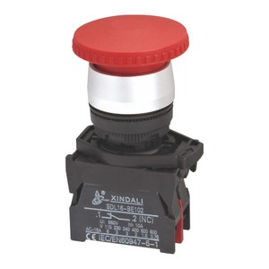 Interrupteur d'arrêt d'urgence étanche XDL21-BC42, bouton poussoir rouge champignon, 220 V - Product Image 1