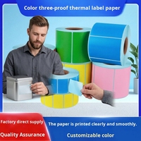 Papier d'étiquettes codes-barres thermiques autocollants, résistant aux intempéries, écologique et durable, 100x100 60x40 50x30, pour usage agricole, rectangulaire