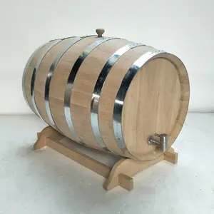 50L Oak Aging Barrel ohne Liner Holz Whisky Weinfass Holz Alterndes Fass Bierwein für Brewer Distiller Wine Maker