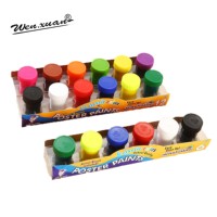 Kit de pintura de dedo no tóxico de 6/12 colores OEM, pintura de póster lavable con pincel para pintura al óleo de acuarela para niños
