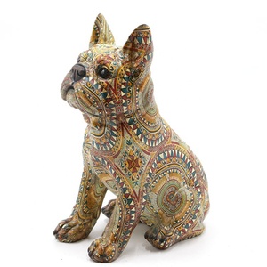 Jardin extérieur chien figurines décorations <span class=keywords><strong>bouledogue</strong></span> français, résine de fibre de verre coloré statue de <span class=keywords><strong>bouledogue</strong></span> % - Product Image 4