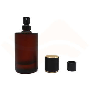 Bottiglie all'ingrosso della pompa dello spruzzo di vetro ambrato chiaro del cilindro di moda con il liquido del profumo 100 <span class=keywords><strong>ml</strong></span> - Product Image 4