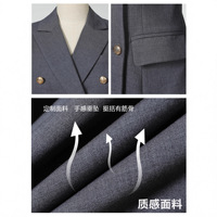 Robe de sport professionnelle OEM en polyester à manches longues, col en V, avec jupe boutonnée et poches, uniforme d'affaires, taille ajustée, style occidental formel