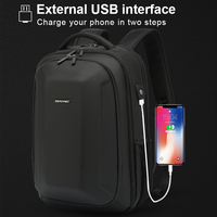 Sac à dos pour ordinateur portable personnalisé AOPINYOU avec coque rigide, bretelles à coussin d'air, port de charge USB et rangement multi-compartiments