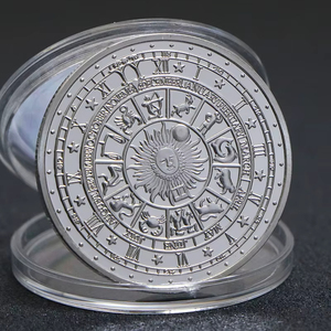 Moneda Personalizada de las Doce Constelaciones del Tarot, Moneda de los Deseos de las Constelaciones, Sol y Luna, Feng Shui, Monedas Chapadas en Oro y Plata de Colección - Product Image 4
