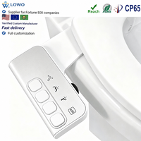 Accessoire de bidet double buse non électrique en ABS, eau fraîche, autonettoyant, moderne, pour hôtels et toilettes, idéal post-partum et hémorroïdes, conforme RoHS