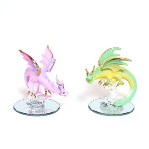 Pequeñas artesanías de vidrio soplado hechas a mano, figuras decorativas aladas de colores personalizadas, adornos de dragones de vidrio al por mayor - Product Image 6
