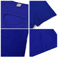 Dames scrubset met korte mouwen, geperforeerd polyester dobby-weefsel, voor dokters, ziekenhuizen & beautysalons, tweedelig uniform