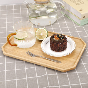 Oak Rectangular Octagonal <b>Tea</b> <b>Tray</b> Wooden Pattern For Home Hotel Restaurant Use - Product Image 2