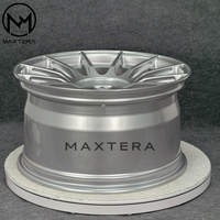Rines de Aleación Maxtera Forged Custom Silver Protrack One Style para BMW VW GTI Camaro Corvette 370Z GT-R Supra Mustang Civic