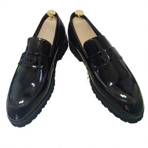 Mocasines Formales con Punta en Pico y Tacón Alto, Cómodos, Duraderos, de Cuero Patentado, Transpirables, Antideslizantes, para Verano y Otoño - Product Image 2