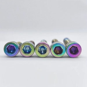 Vis autotaraudeuses à tête hexagonale en titane bleu brûlé <span class=keywords><strong>M4</strong></span> X 10 mm 12 mm 16 mm 20 mm 25 mm 30 mm pour modification de moto - Product Image 4