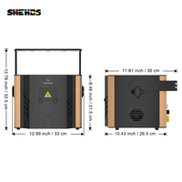SHEHDS Laser d'animation RGB 6W DMX512 ILDA RJ45 25KPPS Scanner Contrôle par APP Projection Lumière Laser DJ pour Bar et Boîte de Nuit